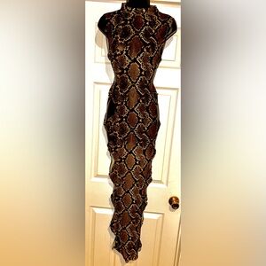 Elegant Snake Print Swim Coverup